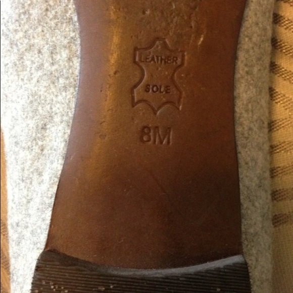 💯Authentic Tory Burch grey Flannel Reva flats - Picture 2 of 4